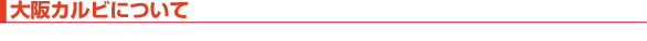 大阪カルビについて